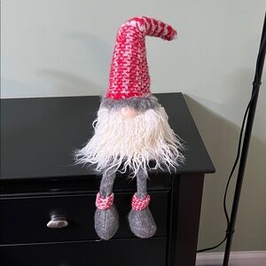 Red and Gray Gnome Plush Decor